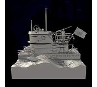 Bhowsa 1/35 Kit de maquetas de Resina de Soldado de la Armada Alemana de la Segunda Guerra Mundial, sin Pintar y sin ensamblar (con Submarino) //k6TR3lj1