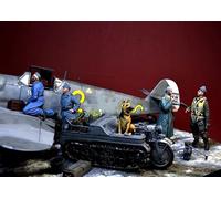 Bhowsa 1/35 Kit de maquetas de Resina de Soldado de la Luftwaffe Alemana de la Segunda Guerra Mundial, sin Pintar y sin ensamblar (sin avión ni Motocicleta) //k5TR9lj1