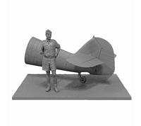 Bhowsa 1/35 Kit de Modelo de piloto alemán de la Segunda Guerra Mundial en Resina, sin Pintar y sin Montar (con avión) //Y4jO1lo2