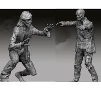 Bhowsa 1/35 Kit de Modelo de Resina de Guerrero Zombi de Ciencia ficción sin Pintar y sin ensamblar (2 Personas) //J3FT7l10