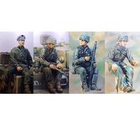 Bhowsa 1/35 Kit de Modelo de Resina de Soldado alemán de la Segunda Guerra Mundial sin Pintar ni ensamblar (4 Figuras) //8h4sj7z