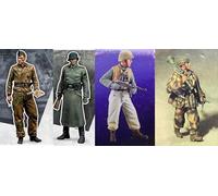 Bhowsa 1/35 Kit de Modelo de Resina de Soldado alemán de la Segunda Guerra Mundial sin Pintar ni ensamblar (4 Figuras) //8h4sj54z