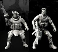 Bhowsa 1/35 Kit de Modelo de Resina de Soldado Comando Europeo Modelo de Resina sin Pintar y sin Montar (2 Figuras) //e7c6J17