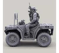 Bhowsa 1/35 Kit de Modelo de Resina de Soldado Conductor de Comando Estadounidense sin Pintar y sin ensamblar (con vehículo) //g3oT4s7