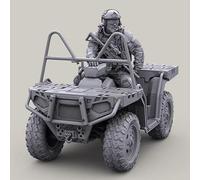 Bhowsa 1/35 Kit de Modelo de Resina de Soldado Conductor de Comando Estadounidense sin Pintar y sin ensamblar (con vehículo) //g3oT4s6