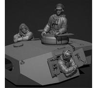 Bhowsa 1/35 Kit de Modelo de Resina de Soldado de Tanque alemán de la Segunda Guerra Mundial sin Pintar ni ensamblar (3 Personas, sin Tanque) //p8O7lj28