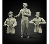 Bhowsa 1/35 Kit de Modelo de Resina de Soldado de Tanque alemán de la Segunda Guerra Mundial sin Pintar ni ensamblar (3 Personas, sin Tanque) //p8O7lj48