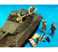Bhowsa 1/35 Kit de Modelo de Resina de Soldado de Tanque Estadounidense de la Segunda Guerra Mundial sin Pintar y sin Montar (4 Personas, sin Tanque) //8q6tj10z