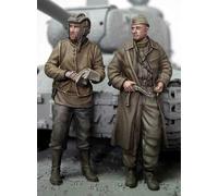 Bhowsa 1/35 Kit de Modelo de Resina de Soldado de Tanque soviético de la Segunda Guerra Mundial sin Pintar ni ensamblar (2 Personas, sin Tanque) //p9O4lj20