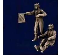 Bhowsa 1/35 Kit de Modelo de Resina de Soldado de Tanque soviético de la Segunda Guerra Mundial sin Pintar ni ensamblar (2 Personas, sin Tanque) //p9O4lj1