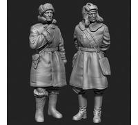 Bhowsa 1/35 Kit de Modelo de Resina de Soldado de Tanque soviético de la Segunda Guerra Mundial sin Pintar ni ensamblar (2 Personas, sin Tanque) //p9O4lj6