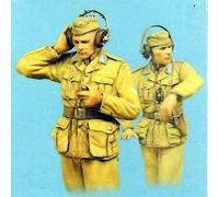 Bhowsa 1/35 Kit de Modelo de Resina de Soldado de Tanque soviético de la Segunda Guerra Mundial sin Pintar ni ensamblar (2 Personas, sin Tanque) //p9O4lj21