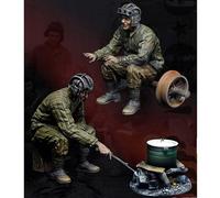 Bhowsa 1/35 Kit de Modelo de Resina de Soldado de Tanque soviético de la Segunda Guerra Mundial sin Pintar ni ensamblar (2 Personas, sin Tanque) //p9O4lj16