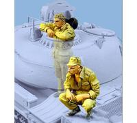 Bhowsa 1/35 Kit de Modelo de Resina de Soldado de Tanque soviético de la Segunda Guerra Mundial sin Pintar ni ensamblar (2 Personas, sin Tanque) //p9O4lj5