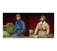 Bhowsa 1/35 Kit de Modelo de Resina de Soldado de Tanque soviético de la Segunda Guerra Mundial sin Pintar ni ensamblar (2 Personas, sin Tanque) //p9O4lj3