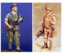 Bhowsa 1/35 Kit de Modelo de Resina de Soldado Estadounidense de la Segunda Guerra Mundial sin Pintar ni ensamblar (2 Personas) //7q9tj59z