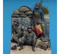 Bhowsa 1/35 Kit de Modelo de Resina de Soldado Estadounidense de la Segunda Guerra Mundial sin Pintar ni ensamblar (3 Figuras, con Base) //6q9tj4z