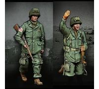 Bhowsa 1/35 Kit de Modelo de Resina de Soldado Estadounidense de la Segunda Guerra Mundial sin Pintar ni ensamblar (2 Personas) //7q9tj93z