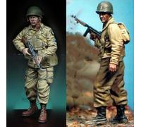 Bhowsa 1/35 Kit de Modelo de Resina de Soldado Estadounidense de la Segunda Guerra Mundial sin Pintar ni ensamblar (2 Personas) //7q9tj32z