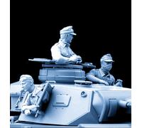 Bhowsa 1/35 Kit de Soldado de la Segunda Guerra Mundial en Resina sin Pintar ni Montar (3 Personas, sin Tanque) //Y5jO6lo2