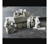 Bhowsa 1/35 Kit de Soldado de la Segunda Guerra Mundial en Resina sin Pintar ni Montar (8 Personas, sin Tanque) //Y5jO6lo5