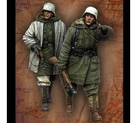 Bhowsa 1/35 Maqueta de Resina de Soldado alemán de la Segunda Guerra Mundial sin Pintar ni ensamblar (2 Personas) //8D9vj159z