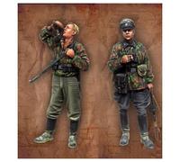 Bhowsa 1/35 Maqueta de Resina de Soldado alemán de la Segunda Guerra Mundial sin Pintar ni ensamblar (2 Personas) //8D9vj440z