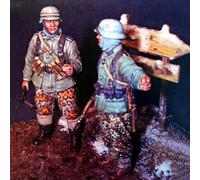 Bhowsa 1/35 Maqueta de Resina de Soldado alemán de la Segunda Guerra Mundial sin Pintar ni ensamblar (2 Personas) //8D9vj238z