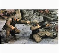 Bhowsa 1/35 Maqueta de Resina de Soldado alemán de la Segunda Guerra Mundial sin Pintar ni ensamblar (2 Personas) //8D9vj417z