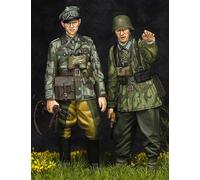 Bhowsa 1/35 Maqueta de Resina de Soldado alemán de la Segunda Guerra Mundial sin Pintar ni ensamblar (2 Personas) //8D9vj85z