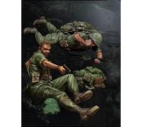 Bhowsa 1/35 Set de Figuras de Resina de Soldados estadounidenses de la Guerra de Vietnam Kit de Modelo de Resina sin Pintar y sin ensamblar (2 Figuras) //K6W4i71