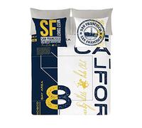 BHPC ISI Funda nórdica, Blanco, Azul, 135 cm