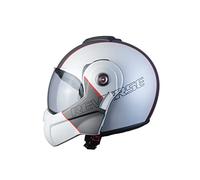 BHR Casco de Moto Modular Flip-up 180 807 REVERSE | COOL WHITE | XS