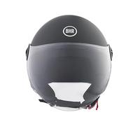 BHR Casco Demi-Jet 832 Minimal, Casco Scooter Homologado ECE 22.06 Ligero y Compacto, Ideal para Ciudad y Poder Guardarlo Bajo el Asiento, Negro Mate, L