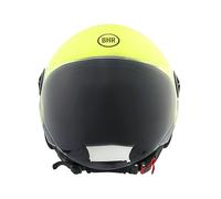 BHR Casco Demi-Jet 832 MINIMAL, Casco Scooter Homologado ECE 22.06 Ligero y Compacto, Ideal para Ciudad y Poder Guardarlo Bajo el Asiento, Amarillo Fluo (Mate), S