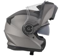 BHR Casco Modular de Moto 836 FLIP-UP, Casco Abierto homologado ECE 22.06 con Pantalla Solar, Doble Visera Resistente a los Arañazos y Desbloqueo Micrométrico, Titanio Mate, L