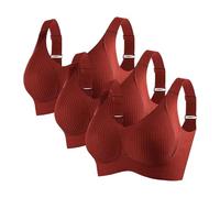 BHS Damen Ohne Bügel Komfort Nahtlos BH Set 3er Pack Sport BH Gepolstert für Alltag Yoga Große Brüste Unterwäsche Push Up mit Verstellbarem Bustier Starker Halt Trainings Schlaf BHS, verde claro