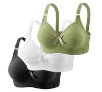 BHS Damen Ohne Bügel Push Up BH Set mit verstellbarem für Alltag Yoga Fitness Sport Outdoor Frauen 3er Pack Sexy Bustier Crop Top Sport-BHS Trainings-BH, gris, 50