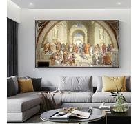 BHTMOI La escuela de Atenas de Rafael pintura famosa carteles e impresiones vintage arte de pared clásico para la decoración del hogar de la sala de estar 70x100cm sin marco