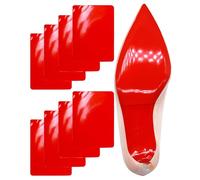 BHXANZOU Protector de suela roja compatible con zapatos Christian Louboutin, protectores inferiores rojos, protector autoadhesivo de repuesto para zapatos Louboutin (6 x 4.5 pulgadas, rojo, 8 unidades