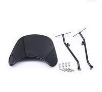 BHYShop Protector del Deflector de Viento ABS de la Motocicleta Carenado del Parabrisas Parabrisas Delantero para Vintage Retro Benelli Leoncino 500 Personalizado (Negro)