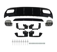 BHYYDS Para M&ercedes B&ENZ W176 Clase A 2012-2018 A45 AMG A160 A180 A200 A220 A250 Alerón Difusor De Parachoques Trasero con Puntas De Escape Alerón Trasero