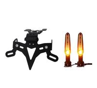 BHYYDS para Y&AMAHA MT-07 FZ-07 2013-2024 Kit De Eliminación De Guardabarros Trasero para Portamatrícula De Motocicleta Titular De Soportes de Matrícula(Plate with Signal)