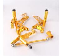 BHYYDS Para Y&AMAHA YZF R1 2007-2008 Estriberas Traseras Ajustables para Cambio De Marchas Y Freno De Motocicleta Reposapiés para Motocicleta(Oro)
