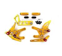 BHYYDS Reposapiés Traseros Ajustables para Motocicletas Y&AMAHA YZF R1 R1M R1S RN32 2015-2023 Reposapiés para Motocicleta(Oro)