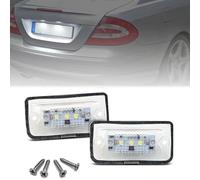 BHZNGD 2 luces LED para matrícula de coche, sin error, 6000 K, compatible con Benz C W203 CLK W209 A209 C209 SL R230 Rerplace OEM# A2308200166 A2308200256