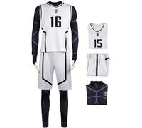 bi bi hou Anime Blue Lock Cosplay Bachira Meguru Jersey Set Camiseta Top Pantalón y Jumpsuit Disfraz de Bachira Meguru Uniforme Navidad Halloween Carnaval Fiesta Disfraz Deportivo