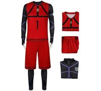 bi bi hou Anime Blue Lock Cosplay Itoshi Rin Jersey Set Camiseta Top Pantalón y Jumpsuit Disfraz de Itoshi Rin Uniforme Navidad Halloween Carnaval Fiesta Disfraz Deportivo