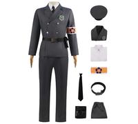 bi bi hou Anime Blue Lock Cosplay Rensuke Kunigami Disfraz de Guardia con Gorro Disfraz de Rensuke Kunigami Uniforme Militar Navidad Halloween Carnaval Fiesta Escenario Actuación Traje