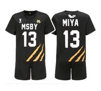 bi bi hou Anime Haikyuu Cosplay Msby Jersey Set Camiseta y Pantalón Corto Disfraz de Miya Atsumu Voleibol Club Uniforme Navidad Halloween Carnaval Fiesta Disfraz Deportivo